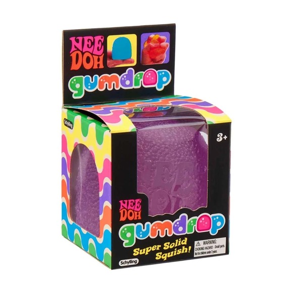 Needoh Gumdrop Fidget Squishy Purple Fidget Toy Nee Doh FAST SHIP AUTHENTIC-USA - Picture 2 of 6
